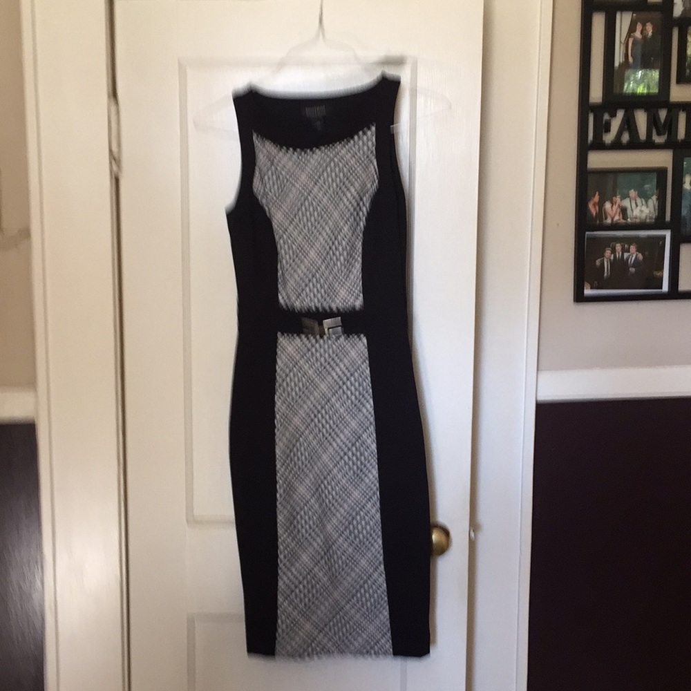 Black and brown dress